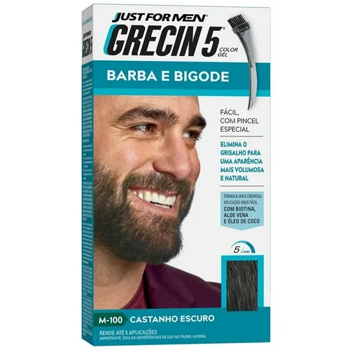 TINTA GRECIN 5 BARBA/BIGODE CASTANHO ESCURO 1UN