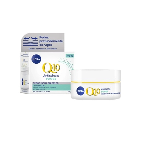 CREME FACIAL NIVEA Q10 PLUS DIA MISTA/OLEOSA 49G