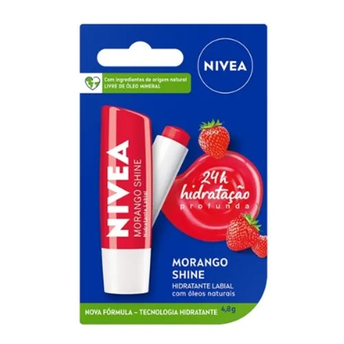 PROTETOR LABIAL NIVEA LIP MORANGO 4,8G