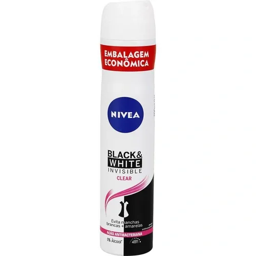 DESODORANTE NIVEA AER BLACK&WHITE INVISIBLE CLEAR 200ML