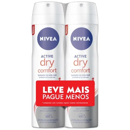 Desodorante Nivea Fem Kit Aerossol Dry Comfort L+P