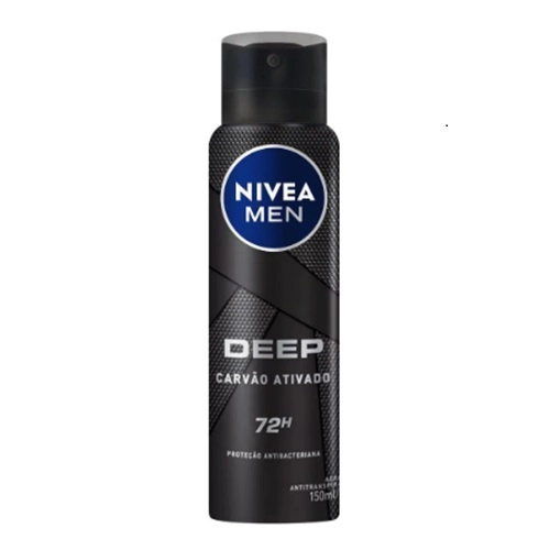 DESODORANTE NIVEA MEN AER DEEP CARVAO ATIVADO MAS 150ML