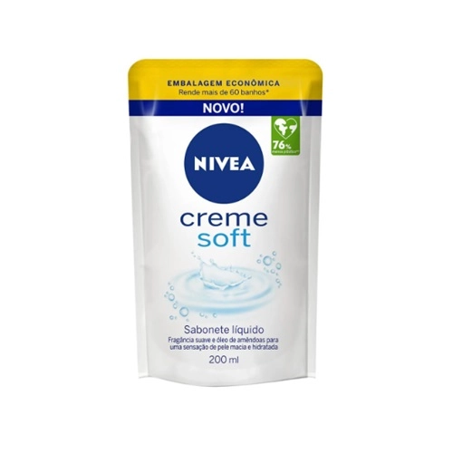 SABONETE LIQ NIVEA CREME SOFT REFIL 200ML