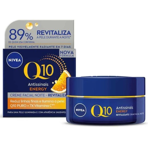 CREME FACIAL NIVEA Q10 ENERGY NOITE 50G