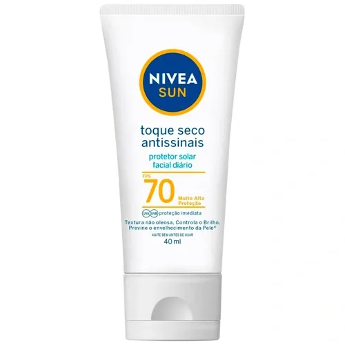 PROTETOR NIVEA F70 TOQUE SECO ANTISSINAIS FACIAL 40ML
