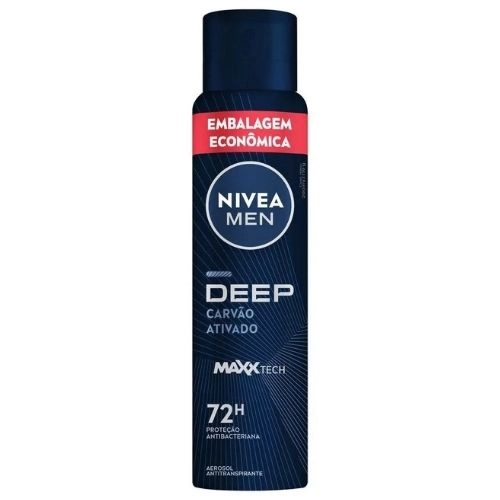 DESODORANTE NIVEA MEN AER DEEP CARVAO ATIVADO MAS 200ML