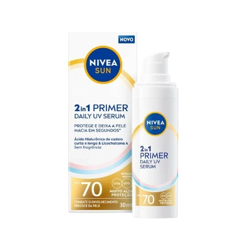 NIVEA SUN 2 EM 1 PRIMER DAILY UV SERUM FPS70 30ML