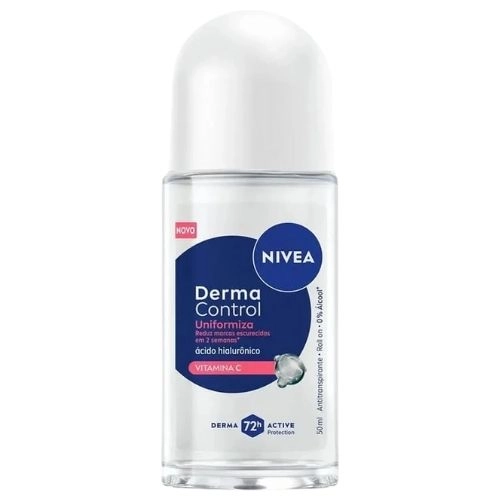 DESODORANTE NIVEA ROLL DERMA CONTROL UNIFORMIZA FEM 50ML