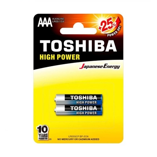 PILHAS TOSHIBA ALCALINA AAA 2UN