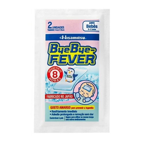 ADESIVO PARA  ALIVIO DA FEBRE BYE BYE FEVER BEBES 0 A 2 ANOS 2UN