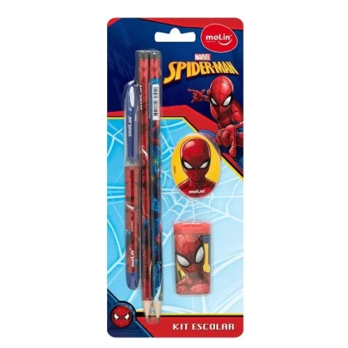 Kit Escolar Spider Man 5 Pecas