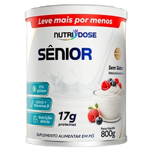 LEITE SENIOR NUTRIDOSE SEM SABOR 800G