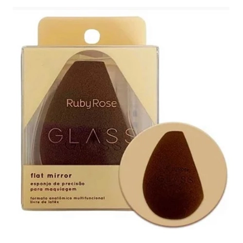 ESPONJA MAQUIAGEM  RUBY ROSE FLAT MIRROR GLASS