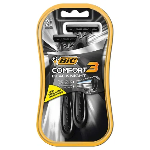 APARELHO DE BARBA BIC COMFORT 3 BLACK 2UN