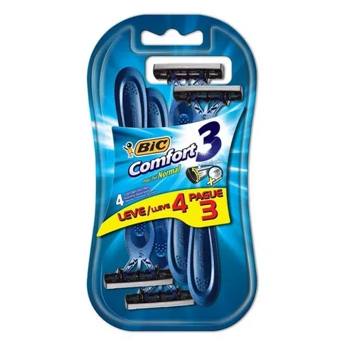 APARELHO DE BARBEAR BIC COMFORT3 NORMAL LEVE 4 PAGUE 3