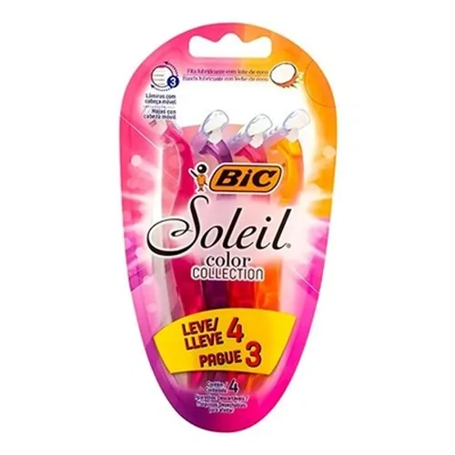 APARELHO PARA DEPILACAO BIC SOLEIL COLOR L4 PG3