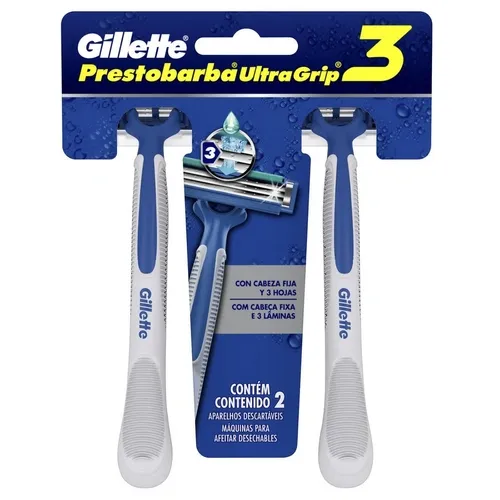 APARELHO PARA BARBEAR PRESTOBARBA 3 ULT GRIP 2UN