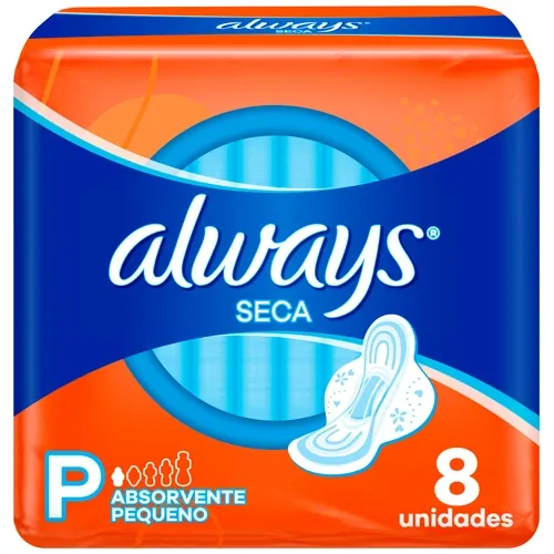 ABSORVENTE ALWAYS BASICO SECA COM ABAS 8UN