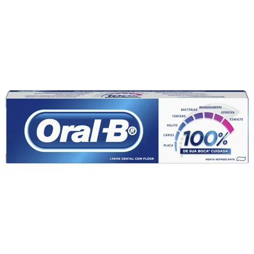 CREME DENTAL ORAL-B 100% MENTA REFRESCANTE 70G