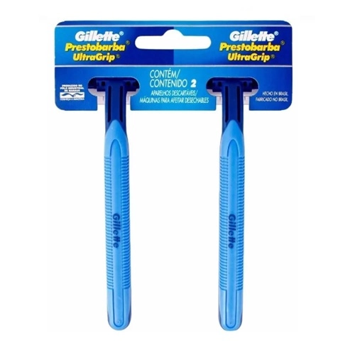 APARELHO BARBEAR GILLETTE PRESTOBARBA ULTRAGRIP 2UN
