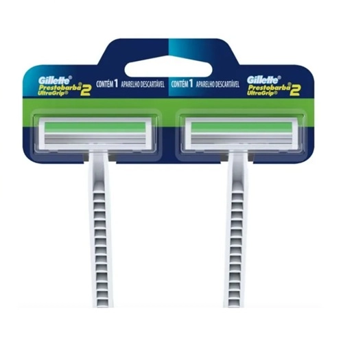 APARELHO BARBEAR GILLETTE PRESTOBARBA2 ULTRAGRIP SENSIT 2UN