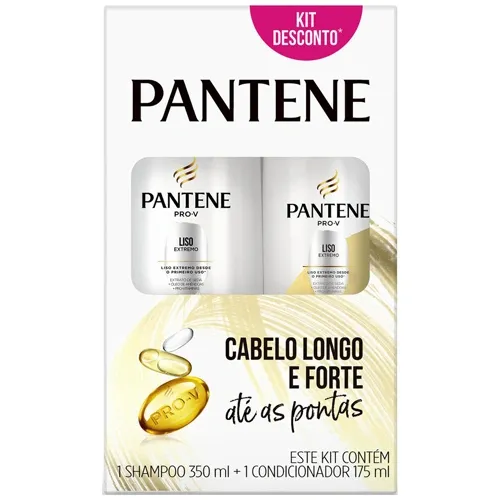 SHAMPOO + CONDICIONADOR PANTENE LISO EXTR 3