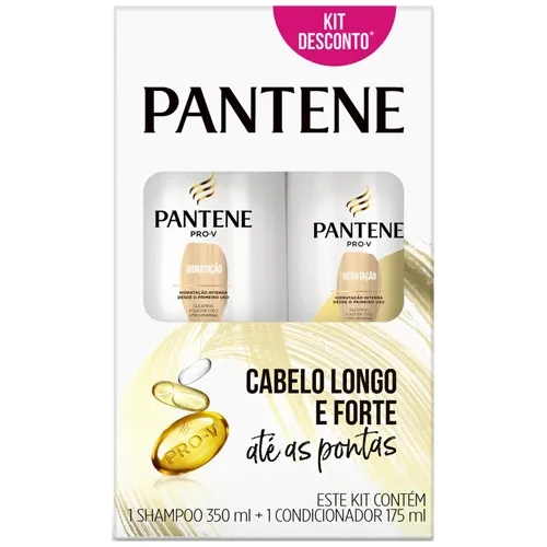 KIT PANTENE SHAMPOO+CONDICIONADOR HIDRATACAO 350+175ML
