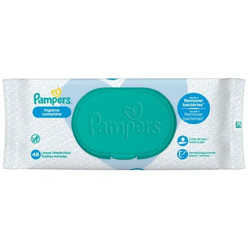 TOALHAS UMED PAMPERS HIGIENE COMPLETA 48UN