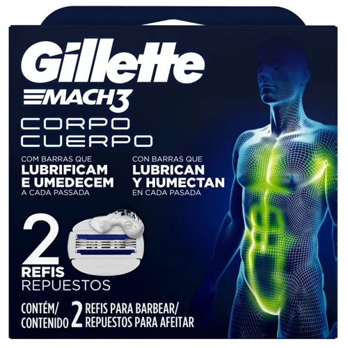 CARGA GILLETTE MACH3 CORPO 2UN