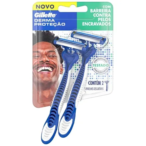 APARELHO BARBEAR GILLETTE DERMA PROTECAO 2UN