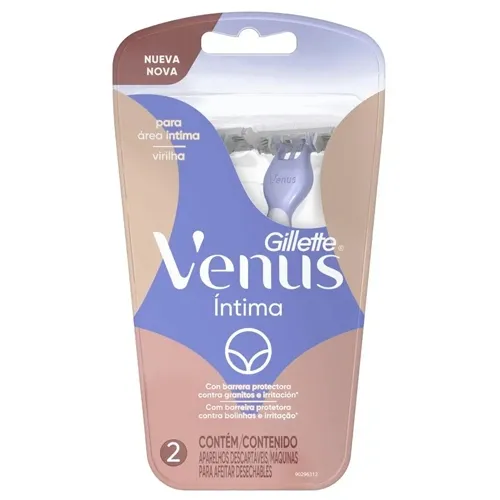 APARELHO DE DEPILAR DESCARTAVEL GILLETTE VENUS INTIMA 2 UNIDADES