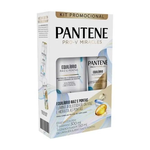 KIT PANTENE SHAMPOO+CONDICIONADOR EQUILIBRIO RAIZ E PONTAS 300ML+150ML