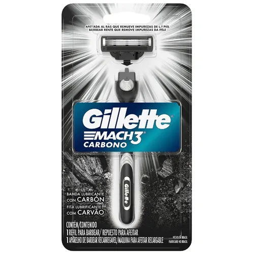 APARELHO BARBEAR GILLETTE MACH3 CARBONO 1UN