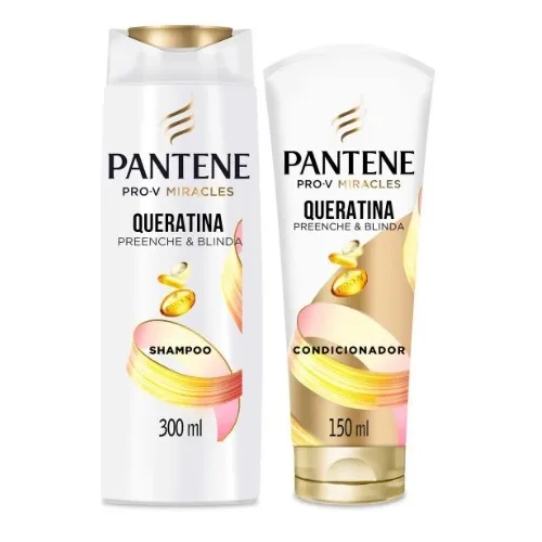 KIT PANTENE QUERATINA SHAMPOO 300ML + CONDICIONADOR 150ML