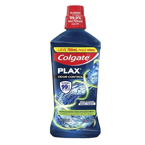 ENXAGUANTE BUCAL SEM ALCOOL COLGATE PLAX ODOR CONTROL 750ML