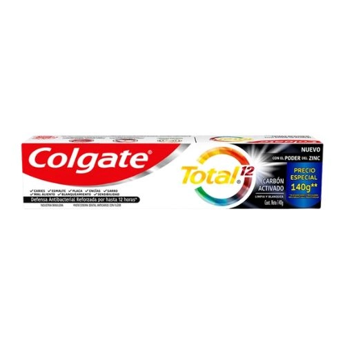 CREME DENTAL COLGATE TOTAL 12 CARVAO ATIVADO 140G