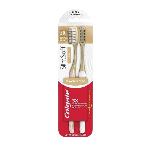 ESCOVA DENTAL COLGATE SLIM SOFT GOLD EXTRA MACIA 2UN
