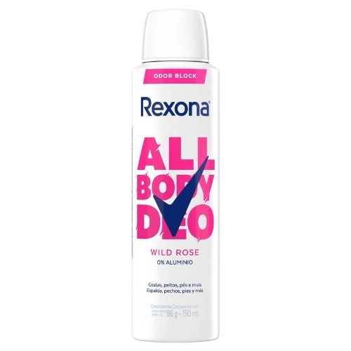 DESODORANTE REXONA AER ALL BODY DEO WILD ROSE CORPORAL FEM 150ML