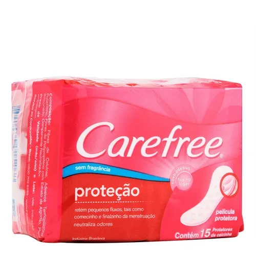 ABSORVENTE CAREFREE PROTETOR DIARIO NEUTRAL SEM PERFUME 15UN