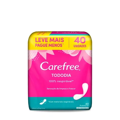 ABSORVENTE CAREFREE PROTETOR DIARIO SEM PERFUME 40UN
