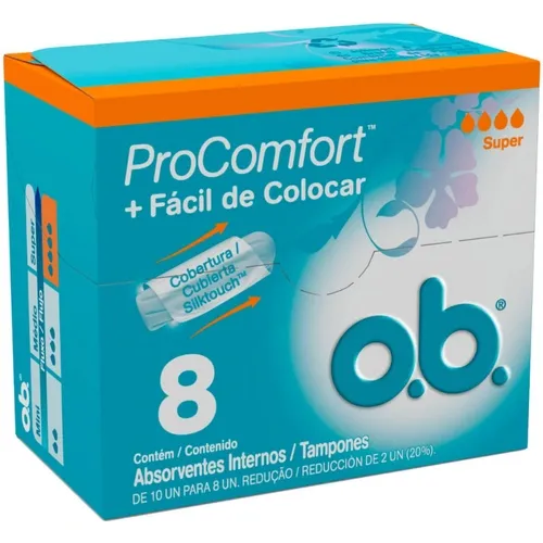 ABSORVENTE OB PROCONFORT INTERNO SUPER 8UN