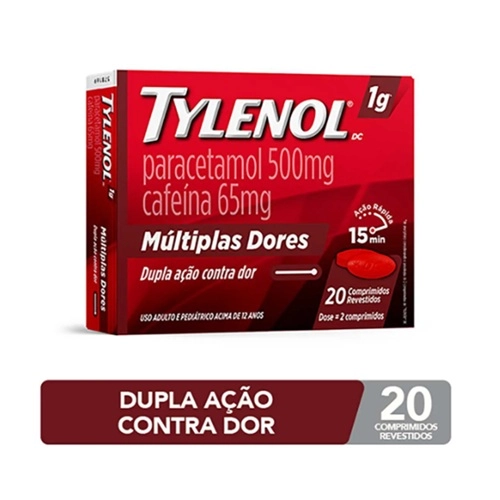TYLENOL DC 500MG+65MG 20CP