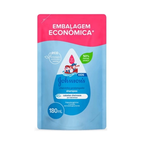 SHAMPOO JOHNSONS BABY CHEIRINHO PROLONGADO REFIL 180ML