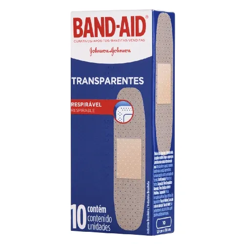 CURATIVO BAND AID TRANSPARENTE 10UN