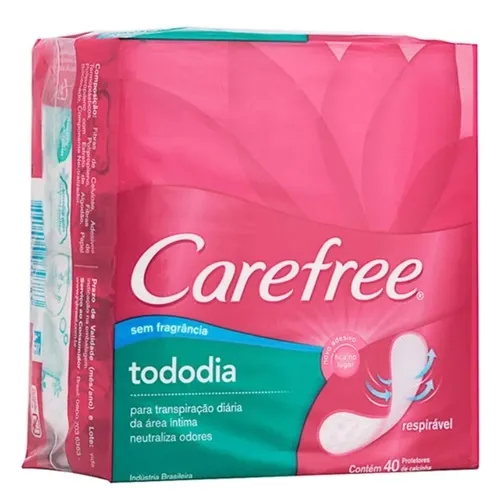 ABSORVENTE CAREFREE PROTETOR DIARIA FLEX S/PERFUME 40UN