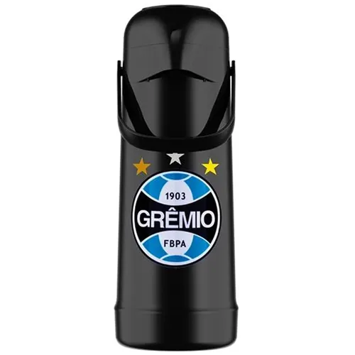 GARRAFA TERMICA TERMOLAR MAGIC PUMP GREMIO PRETO 1L