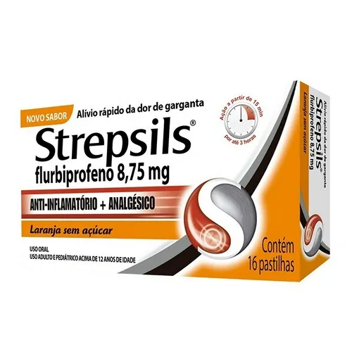 STREPSILS 16PAST LARANJA
