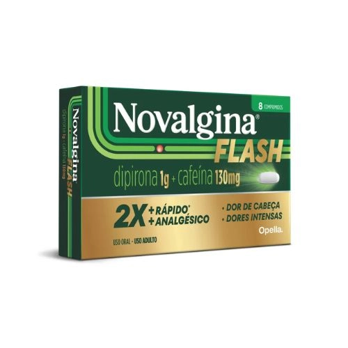 NOVALGINA FLASH 1G+130MG 8CP