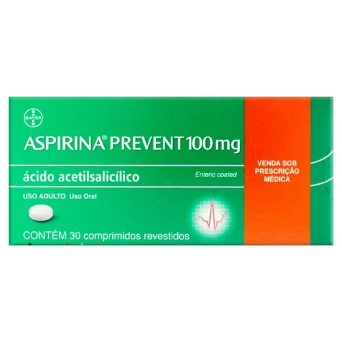 Aspirina Prevent 100Mg 30 Comprimidos