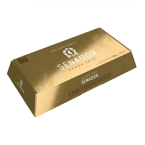 SABONETE SENADOR GOLD 3UN 130G CADA + SABONETEIRA 1UN